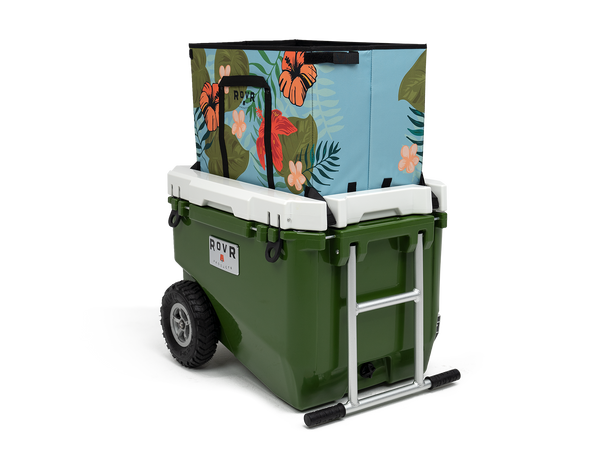 Aloha RollR 60 with Aloha RovR LandR Bin, pictured from an angle with the bin up. Original retail price $494.99 now $470.24.