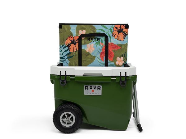 Aloha RollR 60 with Aloha RovR LandR Bin, pictured from front with the bin up. Original retail price $494.99 now $470.24.